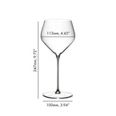 Set of 2 Riedel Veloce Chardonnay glasses for wine, featuring elegant design, made by Liquor Geeks for barware enthusiasts.