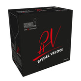 Set of 2 Riedel Veloce Chardonnay glasses, Liquor Geeks barware, clear glass with elegant bowl for wine tasting.