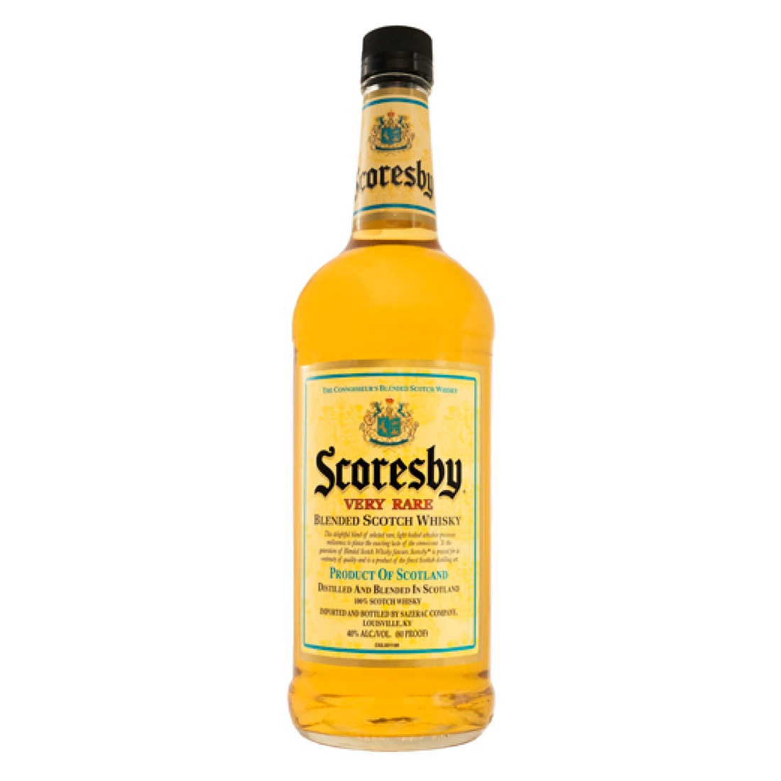 Scoresby Very Rare Blended Scotch Whisky bottle from Liquor Geeks, showcasing the label and dark amber liquid inside.