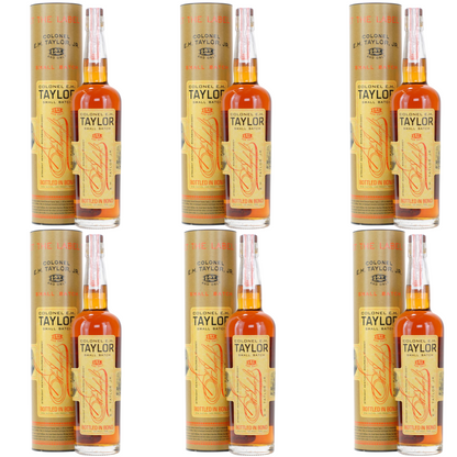 Bottle of Colonel E.H. Taylor Small Batch Bourbon Whiskey, Liquor Geeks brand, 750ml with distinctive label and amber liquid inside.