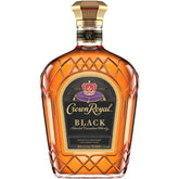 Crown Royal Canadian Whiskey Black in a 750ml bottle, displayed with its distinctive dark label and packaging.