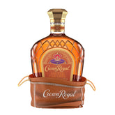 Bottle of Crown Royal Salted Caramel Flavored Whiskey by Liquor Geeks, 750 ml, featuring caramel-colored whiskey in a branded bottle.