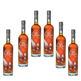 Bottle of Eagle Rare 10 Year Kentucky Straight Bourbon Whiskey by Liquor Geeks, showing the label and amber-colored bourbon in the bottle.