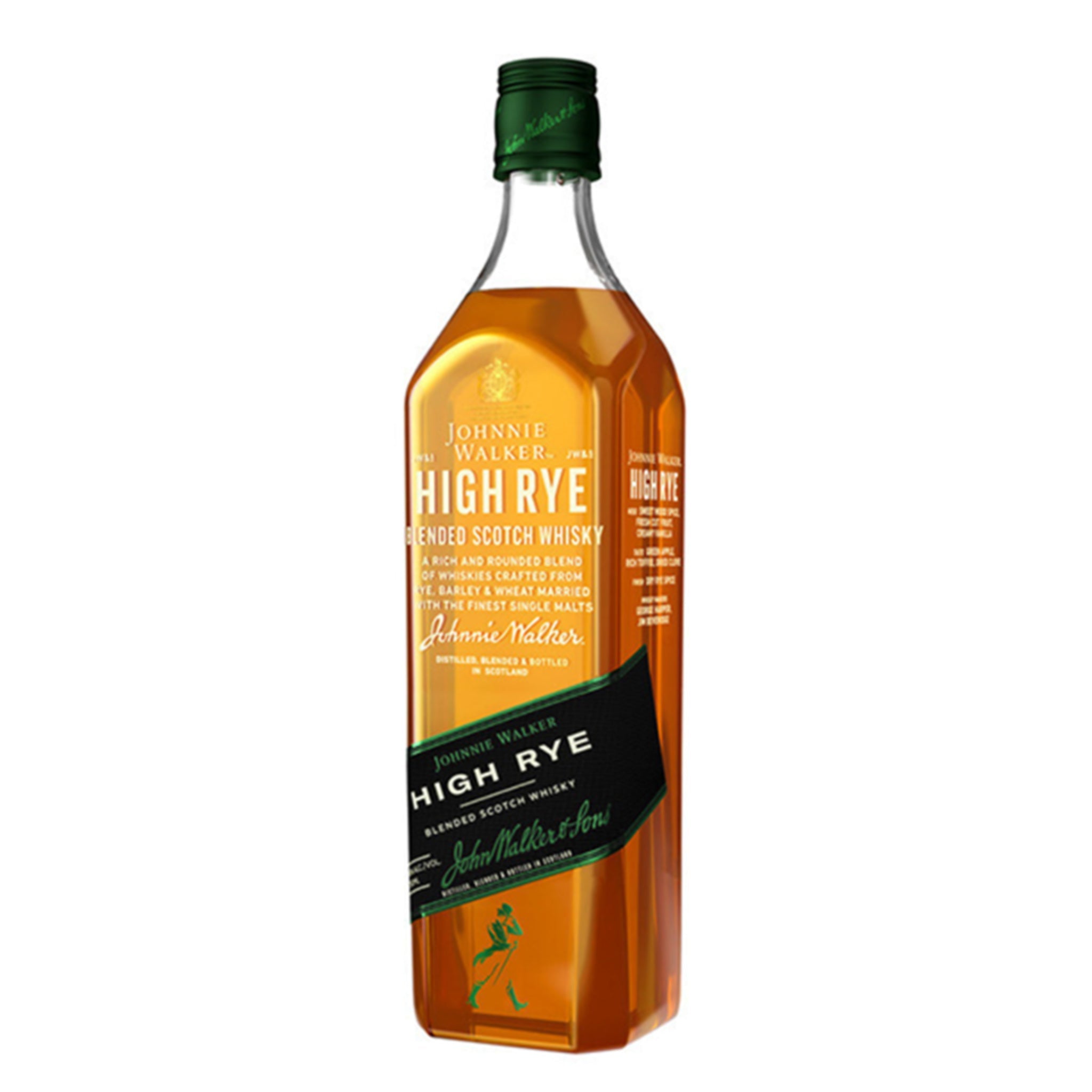 Johnnie Walker Blended Scotch High Rye Whiskey in a 750ml bottle, shown with label and packaging.