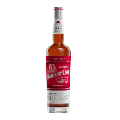 Kentucky Owl Limited Edition Takumi Kentucky Straight Bourbon Whiskey bottle with label and packaging, 750ml.
