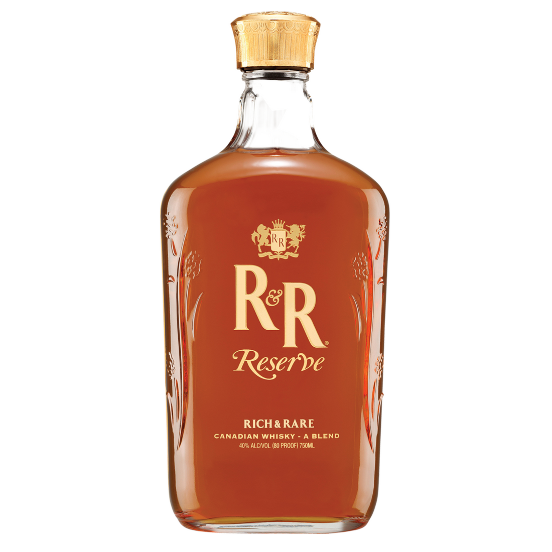 Rich &amp; Rare Reserve Blended Canadian Whisky bottle by Liquor Geeks, showcasing the whiskey&