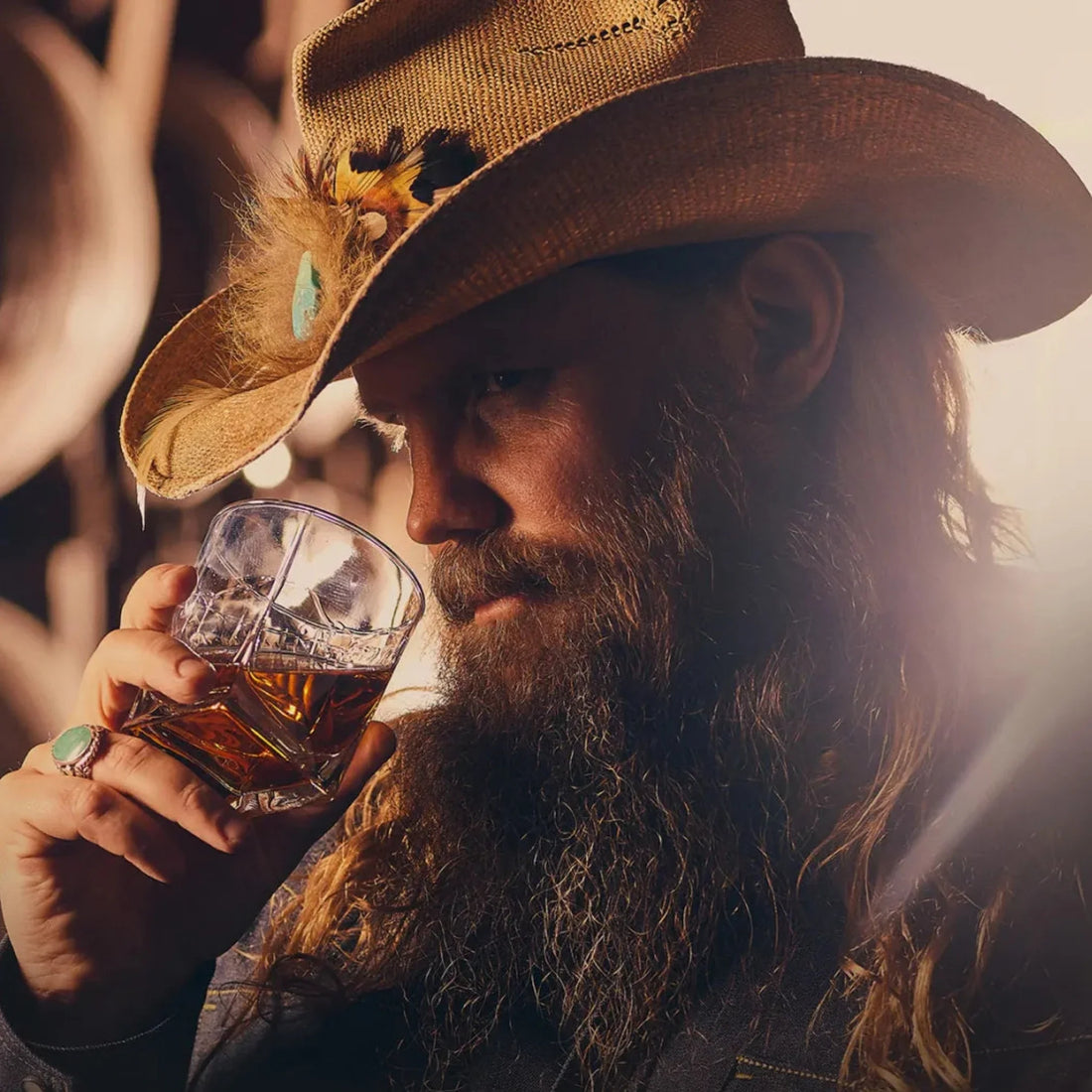 Bottle of Liquor Geeks Traveller Blend No. 40 Whiskey by Chris Stapleton and Buffalo Trace, 750ml, with label and packaging visible.