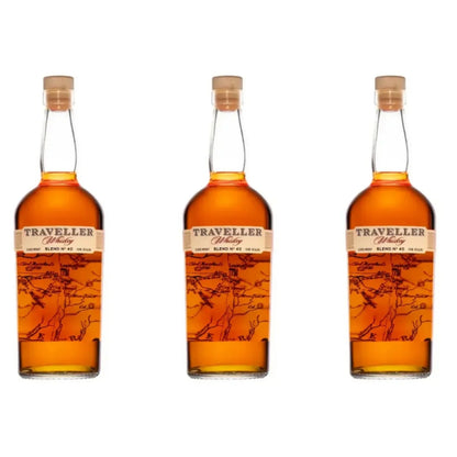Bottle of Traveller Blend No. 40 Whiskey by Chris Stapleton and Buffalo Trace, 750ml Liquor Geeks brand, with label and amber liquid visible.