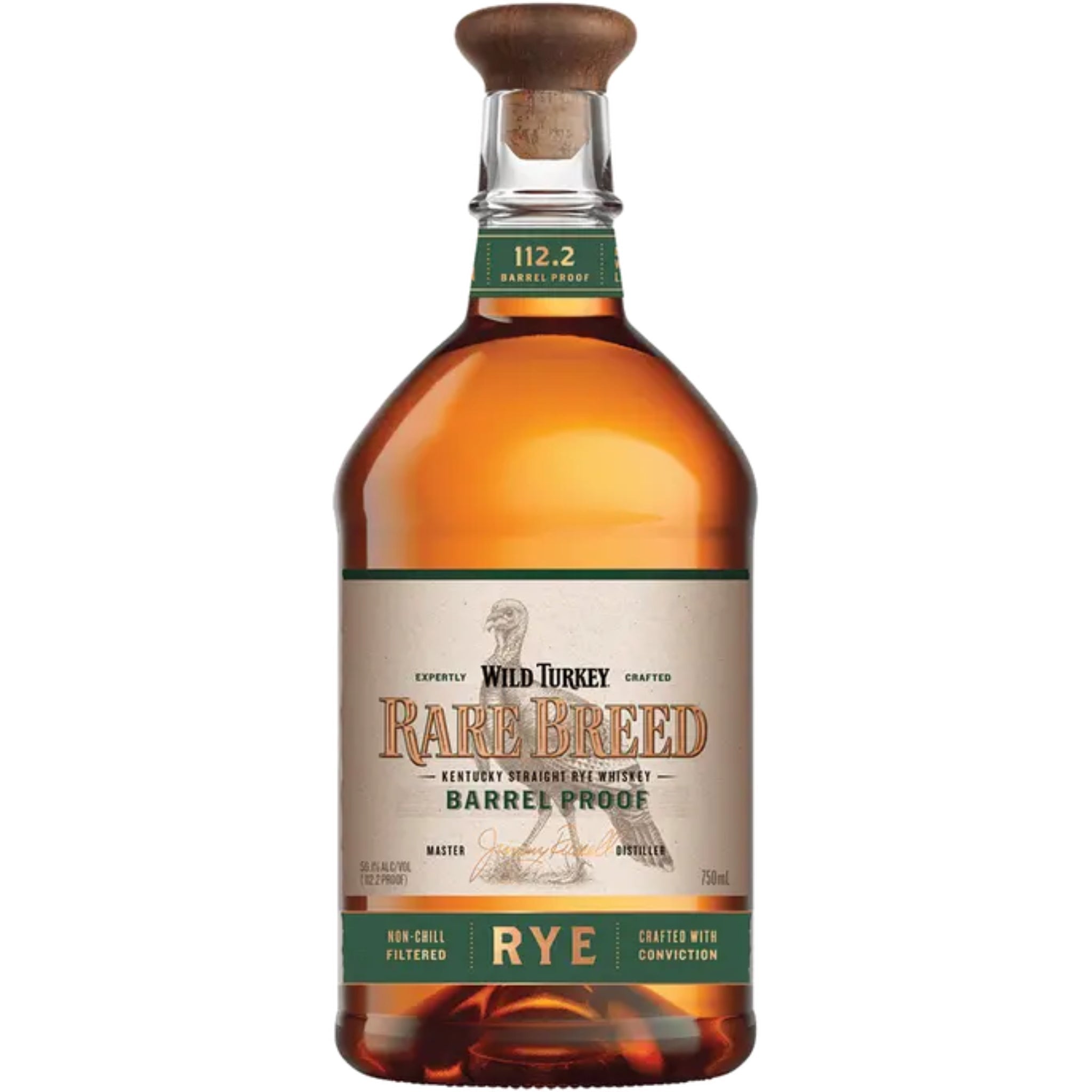 Bottle of Wild Turkey Rare Breed Rye Whiskey from Liquor Geeks, featuring a 750ml bottle with label details.