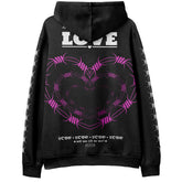 Yūjin Clothing Love Hoodie featuring a cozy, stylish design with a comfortable fit and eye-catching graphic print.