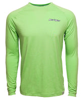 White Water Life Bass Graphic Performance Long Sleeve Tee featuring a vibrant bass fish design on the front.