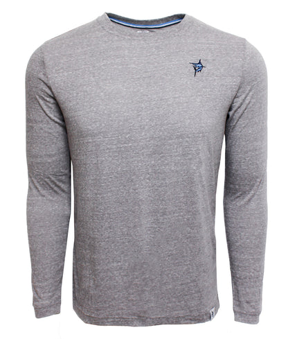 White Water Life Oasis LS Tee with long sleeves in a blended fabric, displayed in a close-up image.