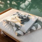 Set of luxurious Deia Australian Cotton Towels from Italic, soft and plush for home bedding and bath use.