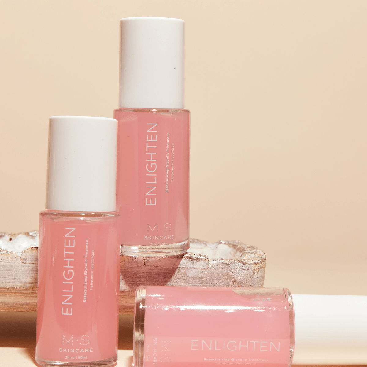 M.S Skincare ENLIGHTEN facial care product with sleek packaging, designed for brightening and revitalizing skin.