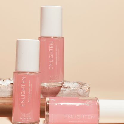 M.S Skincare ENLIGHTEN facial care product with sleek packaging, designed for brightening and revitalizing skin.