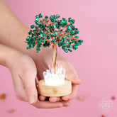 Malachite Anxiety Tree Lamp night light by Conscious Items, featuring a green malachite-inspired design with a calming glow.