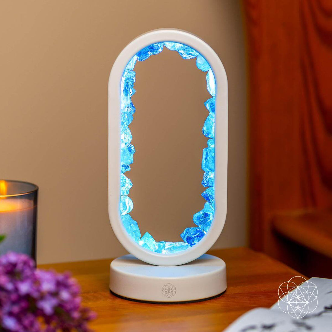 Clear quartz night light from Manifest Success by Conscious Items, featuring a glowing achievement-themed lamp for positive energy.