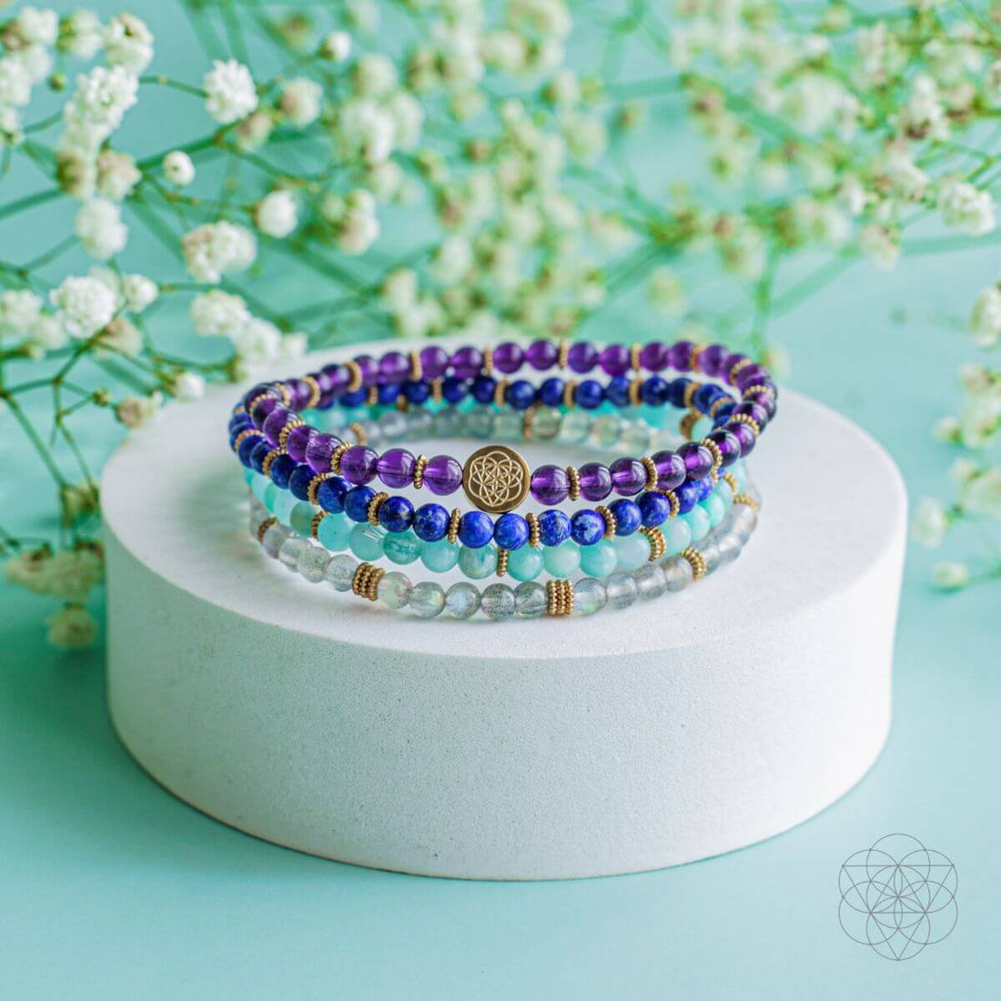 Set of four manifestation magnet jewelry pieces by Conscious Items, featuring magnetic accessories with inspiring designs.