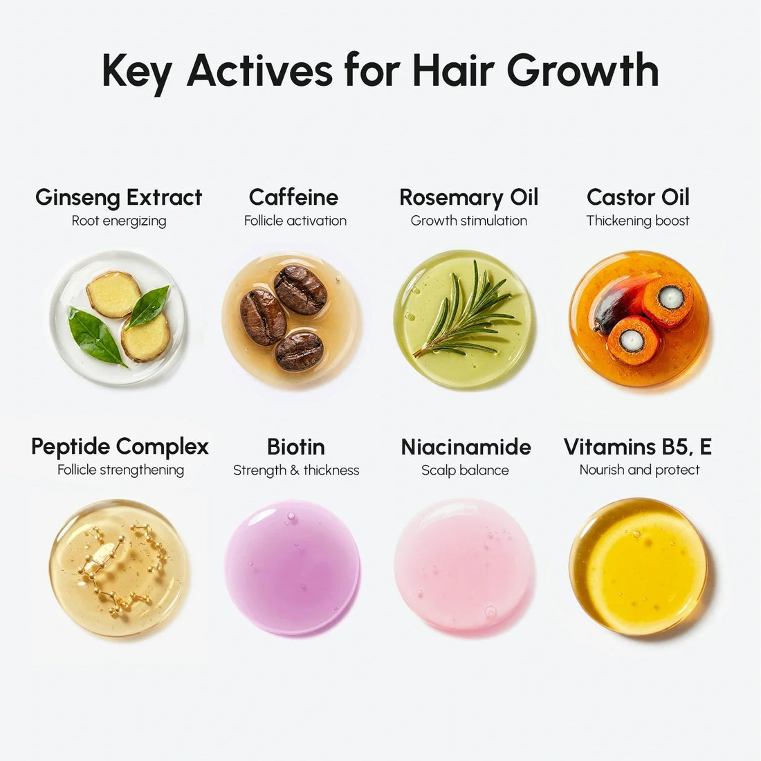 Maree 4-in-1 Hair Growth Spray bottle with spray nozzle, designed to promote hair growth and improve scalp health.