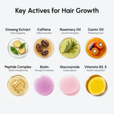 Maree 4-in-1 Hair Growth Spray bottle with spray nozzle, designed to promote hair growth and improve scalp health.