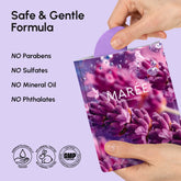 Maree Anti-Wrinkle Forehead Patches applied on forehead for smoothing and reducing wrinkles in a skincare routine.