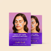 Maree anti-wrinkle tape patches applied around eyes to reduce fine lines and signs of aging.