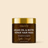 Maree Argan Oil & Biotin Hair Repair Mask with jojoba for nourishing and strengthening damaged hair, shown in a sleek jar.