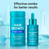 Maree Biotin & Collagen Hair Growth Complex bottle with capsules, showing the supplement for healthy hair growth.