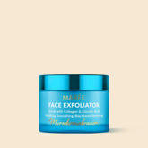 Maree face polishing scrub and exfoliator with natural ingredients, showcasing the creamy texture and exfoliating particles in a jar