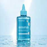 Maree Glow Boost Glycolic Face Toner in a clear bottle with a pump dispenser, showcasing its brightening skincare formula.