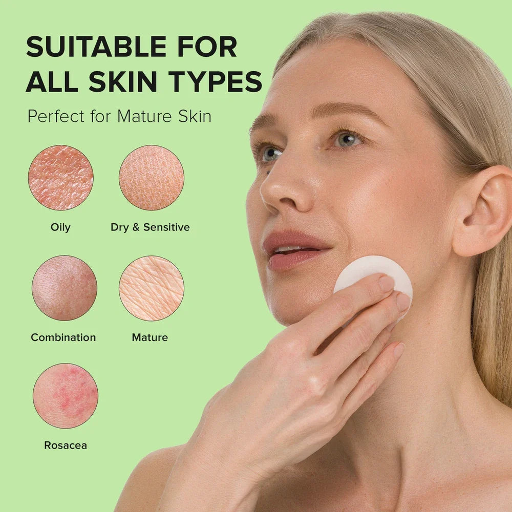 Maree Glycolic Acid Exfoliating Pads with natural ingredients for gentle skin exfoliation and brightening.