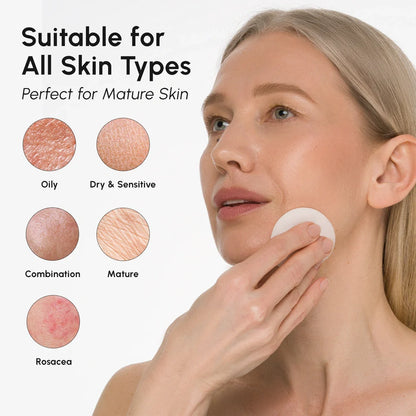 Maree Glycolic Acid Pads in a resealable container, 200 soft exfoliating pads for skincare routine.