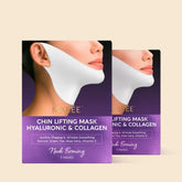 Maree Hyaluronic Acid V-line Lifting Mask showing a close-up of the mask on a model&