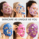 Maree hydrating collagen face mask spread evenly on a person&