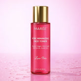 Maree Hydrating Pore Refining Toner bottle with a clear liquid inside, suitable for skincare and pore refinement.