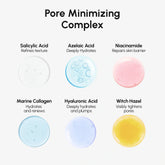 Maree Hydrating Pore Refining Toner in a clear bottle, showing the liquid formula and minimalist design.