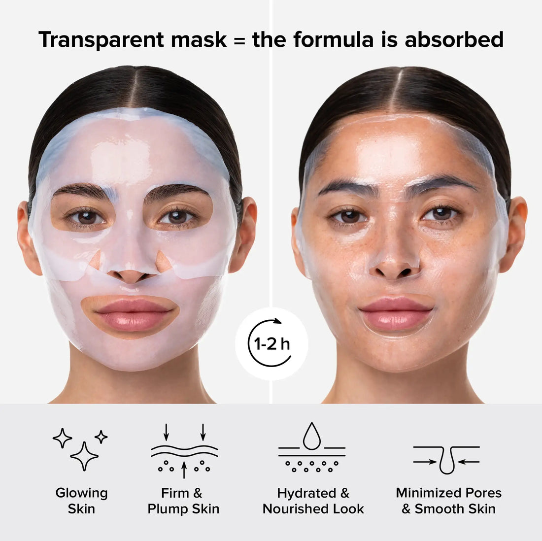 Maree Hydrogel Collagen Face Mask lying on a clean surface, showcasing its smooth, transparent gel texture for skincare.