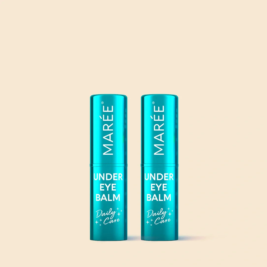 Maree Instant Eye Smoother Balm in a sleek compact, featuring smooth, creamy balm for reducing puffiness and fine lines around the eyes.
