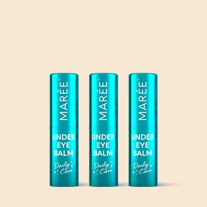 Maree Instant Eye Smoother Balm in a small jar, creamy skincare product designed to reduce puffiness and fine lines around the eyes.