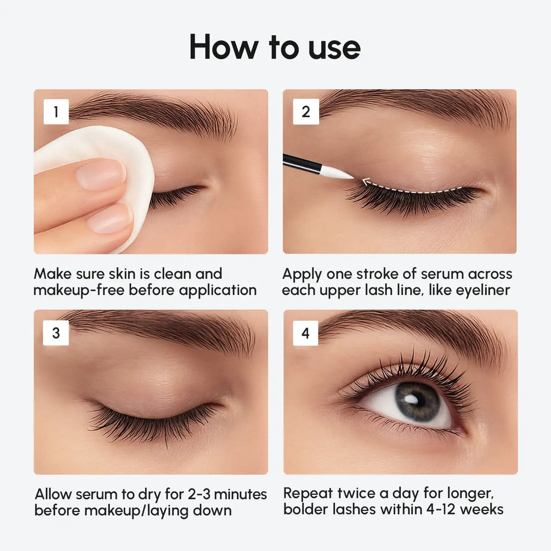 Maree Lash &amp; Brow Growth Serum bottle with applicator wand, designed to enhance eyelash and eyebrow length and fullness.