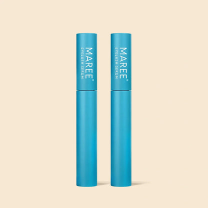 Maree Lash &amp; Brow Growth Serum with applicator brush, clear liquid formula for enhancing lash and brow length.