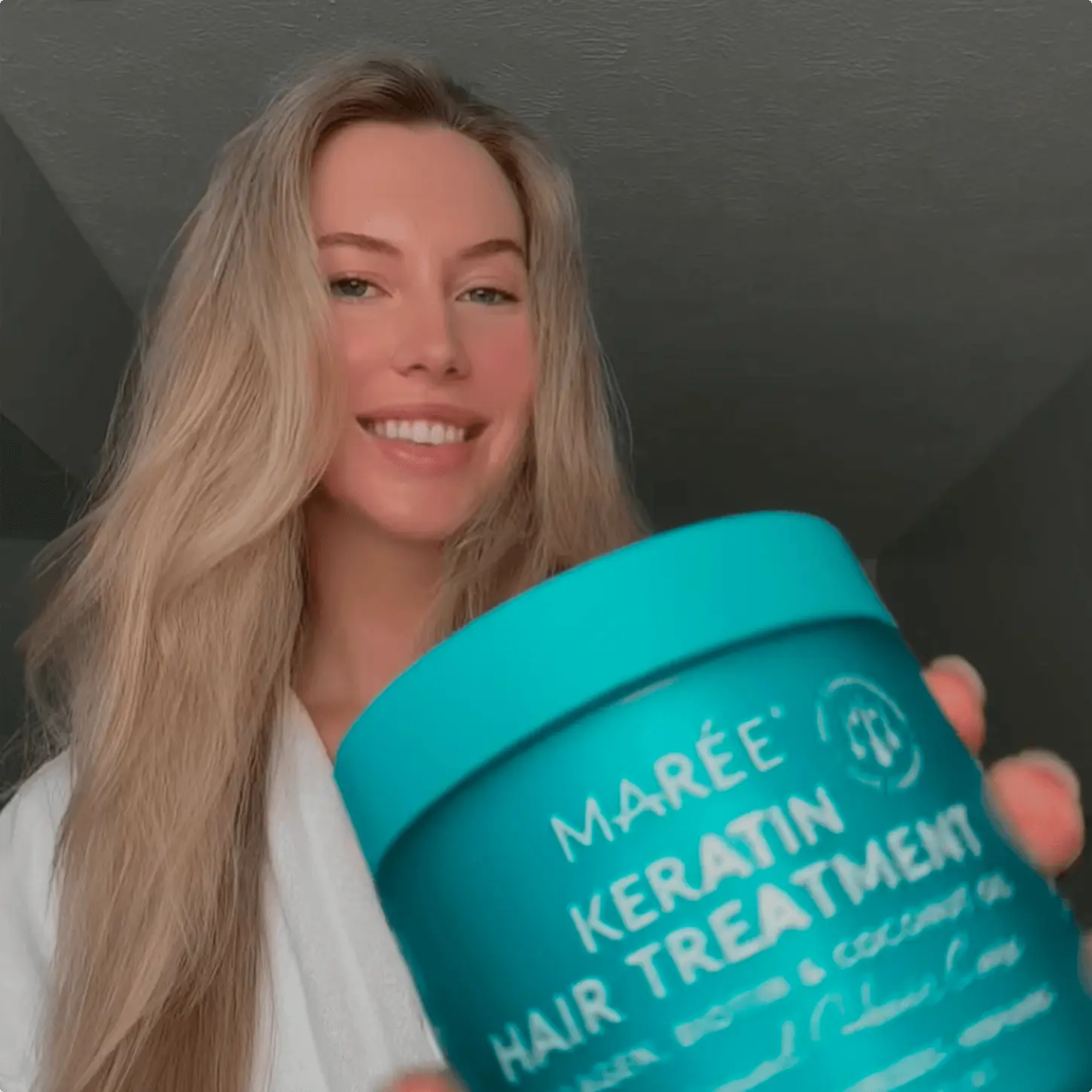 Maree keratin hair treatment mask with nourishing ingredients for smooth, shiny, and frizz-free hair care.