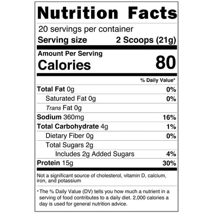 Meal Boosters Classic Buffalo Collagen+ Protein Blend powder in a 20-serving bag, showcasing the protein powder packaging.