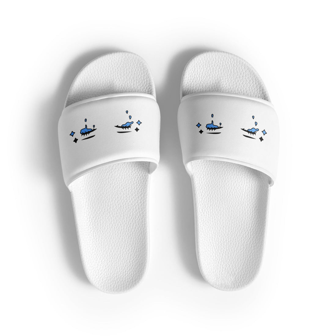 Yūjin Clothing Last Tear Slides featuring comfortable slip-on design and stylish black and white color options.