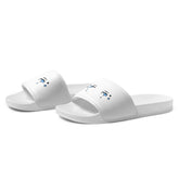 Yūjin Clothing Last Tear Slides showing black slide sandals with wide strap and textured sole.