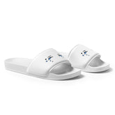 Yūjin Clothing Last Tear Slides in black with open-toe design and slip-on style on a flat surface.
