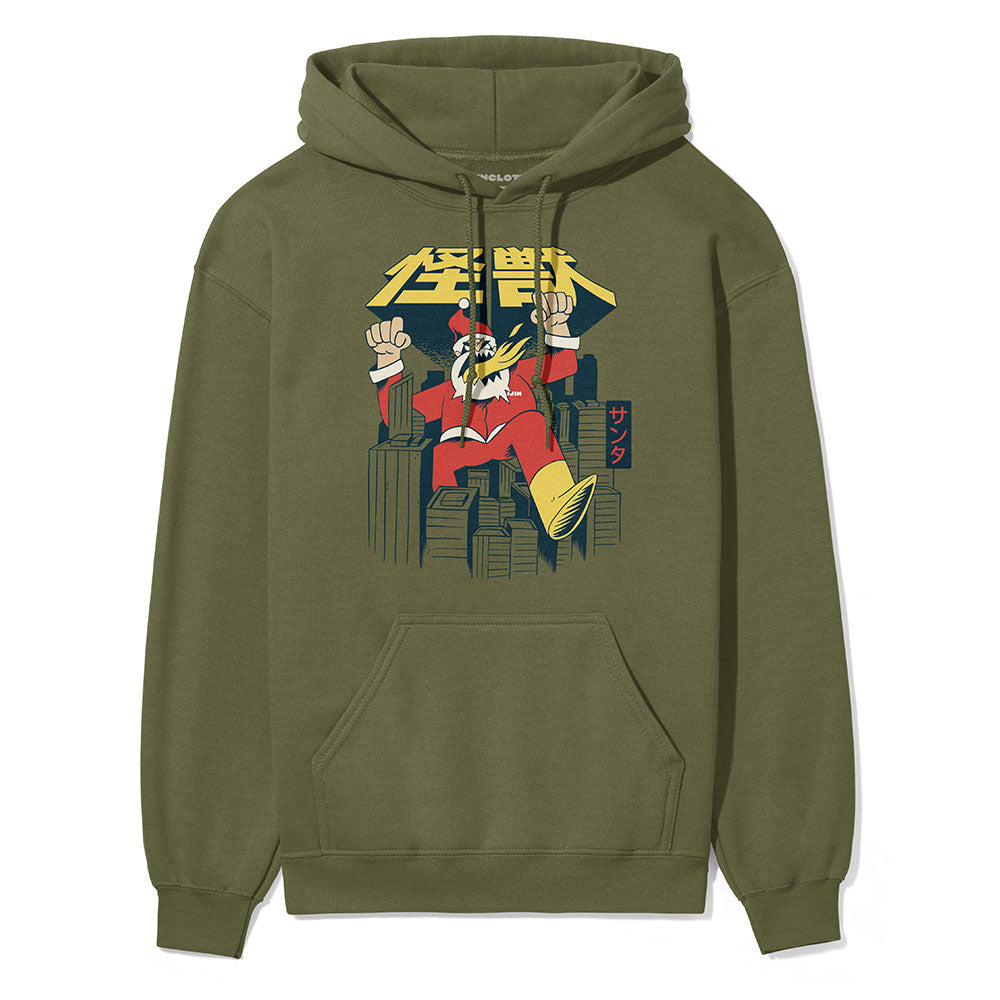 Yūjin Clothing Christmas Is Coming hoodie featuring festive holiday design and cozy fabric, perfect for winter wear.