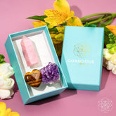 Mindful Multitasker Crystal Car Kit of Balance by Conscious Items, includes various crystals for focus and harmony during travel.