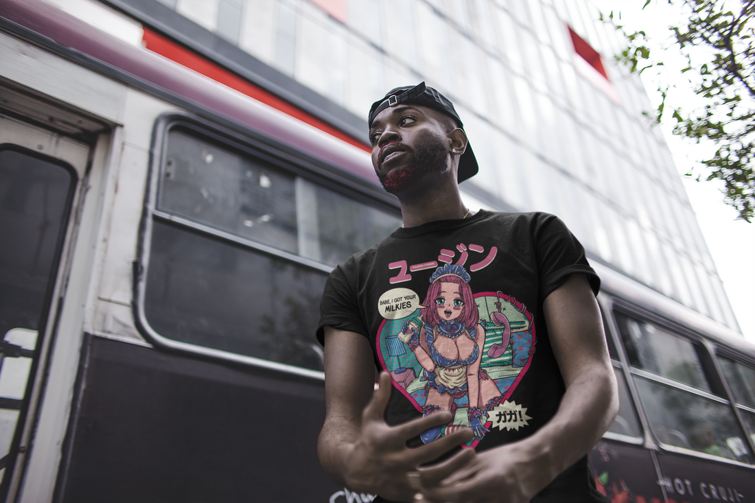 Yūjin Clothing Got Your Milkies T-Shirt featuring a casual fit and graphic design on soft cotton fabric.