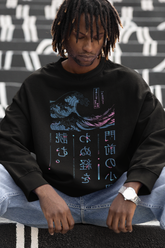 Yūjin Clothing Night Waves sweatshirt featuring a comfortable fit and stylish wave-inspired design on soft fabric.